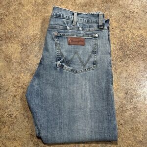 Wrangler Retro Jeans Slim Boot Size 38x30 (fits 38x30) Blue Western Cowboy